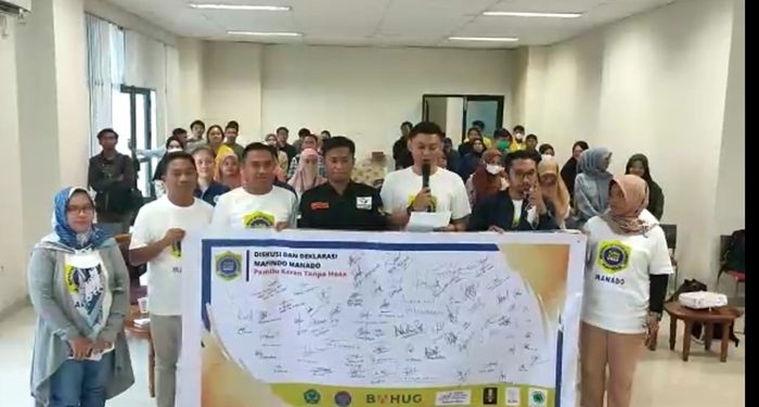 Momen deklarasi Mafinfo Wilayah Manado. (foto: Mafindo Manado)