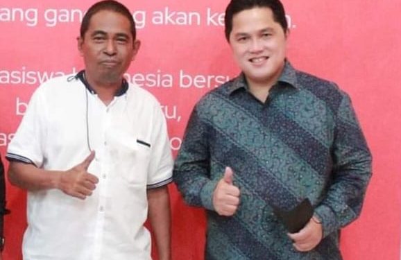 Jim R Tindi bersama Mentri BUMN Erick Thohir.
