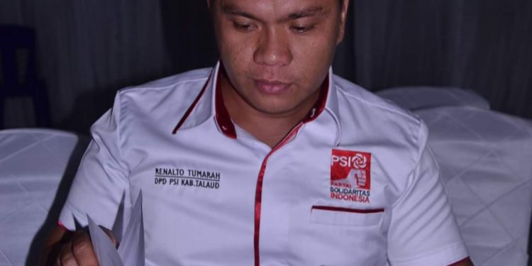 Ketua DPD PSI Kabupaten Kepulauan Talaud, Renalto Tumarah, S.IP