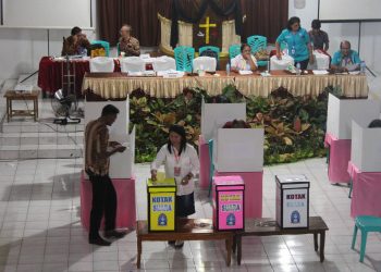 Suasana pemilihan BPMS, MPS dan PPS Sinode Germita, periode 2022 - 2027.