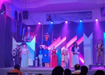 Penampilan kelompok teater GMIM Bukit Moria Rike dengan lakon Yudas. (foto: Barta1)