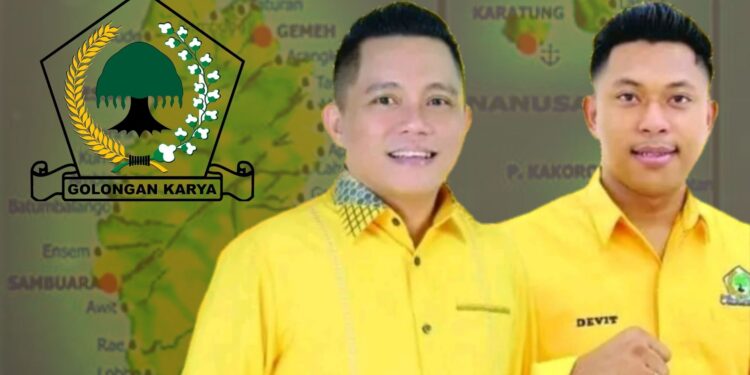 Ketua bersama Sekretaris DPD II Partai Golkar Kabupaten Kepulauan Talaud..