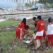 Sambut Tulude, Siswa SMAN 3 Bitung Bersihkan Sampah di Pantai Lembeh
