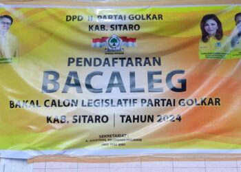 Partai Golkar Kabupaten Sitaro buka pendaftaran bakal Caleg untuk Pemilu legislatif 2024. (foto: Demsi Laluas)