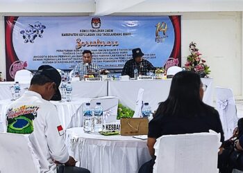 Sosialisasi yang dilaksanakan KPU bersama Bawaslu Sitaro (foto demsi-Barta1)