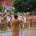 Foto: dr. Rinny Tamuntuan Pimpin Apel Perdana Bulan Februari. (Dok. Istimewa)