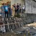 Ketua DPRD Kabupaten Kepulauan Talaud, Semuel Bentian, S.H., M.H saat meninjau lokasi abrasi di Desa Dapalan.