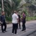 Ketua DPRD Provinsi Sulawesi Utara, dr. Fransiskus Andy Silangen, Sp.B KBD saat meninjau pembangunan jalan nasional di Kabupaten Kepulauan Talaud.
