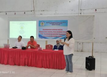 Jurusan Akuntansi Polimdo Melakukan Pengabdian Kepada Masyarakat di Desa Talawaan Minut. (foto: Polimdo)