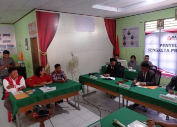 Foto: Sidang sengketa proses Pemilu di Bawaslu Sangihe. (Dok. Rendy/Barta1)