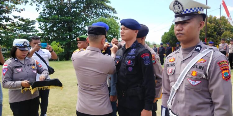 Berlangsungnya apel gelar pasukan Operasi Zebra Samrat 2023.