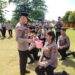 Suasana berlangsungnya penyambutan Bintara remaja Polres Kepulauan Talaud.