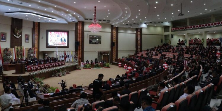Ruangan Paripurna DPRD Sulut. (Foto: Meikel/Barta1)