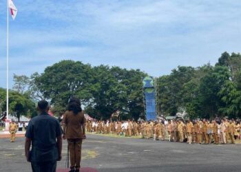Foto: Apel Perdana Pemkab Sangihe di Bulan September. (Dok. Istimewa)