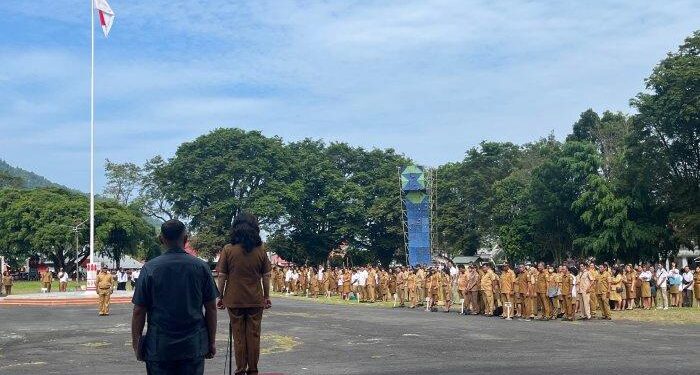 Foto: Apel Perdana Pemkab Sangihe di Bulan September. (Dok. Istimewa)