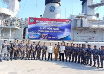 Foto: Pencanangan ekspor komoditi perikanan dari Pelabuhan Nusantara Tahuna Ke Pelabuhan General Santos (Gensan), Negara Filipina. (Dok. Istimewa)