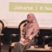 Penggerak Kelompok Perempuan Pulau Pari bercerita tentang kerusakan di wilayahnya akibat korporasi. (foto: SIEJ)