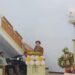 Foto: Pj. Bupati Sangihe menyampaikan sambutan dalam HUT GMIST Nazaret Lesa. (Dok. Istimewa)