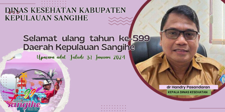 Foto: Kepala Dinas Kesehatan Daerah Kabupaten Kepulauan Sangihe, dr. Handry Pasandaran (Dok. Istimewa)