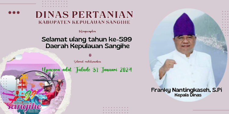 Foto: Kepala Dinas Pertanian Daerah Kabupaten Kepulauan Sangihe, Franky Nantingkaseh, S.Pi (Dok. Istimewa)