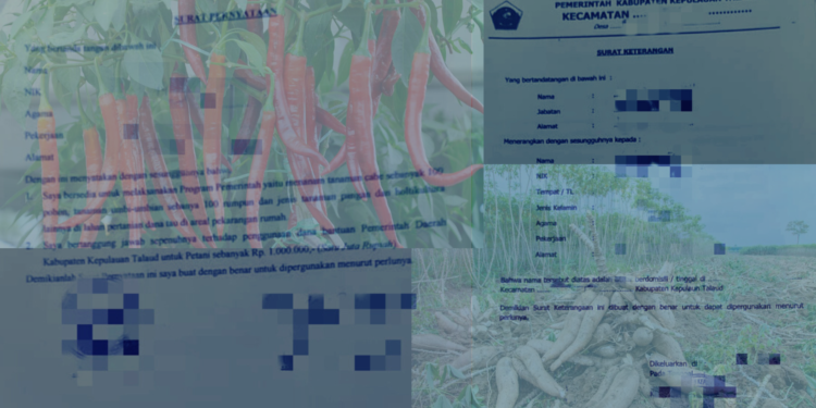 Surat yang beredar mengenai pemberian bantuan pertanian senilai 1 juta rupiah.