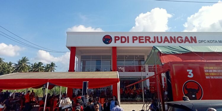 Sekretariat DPC PDI Perjuangan Kota Manado. (foto: meikel/barta1.com)
