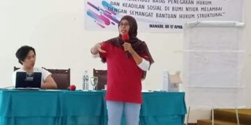Swara Parangpuang Sulut, Nurhasanah, saat menjadi narasumber. (foto: istimewa)