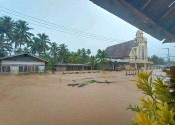 Foto: Kampung Laine yang terendam banjir saat ini. (Dok. Istimewa)