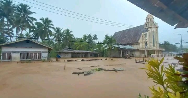 Foto: Kampung Laine yang terendam banjir saat ini. (Dok. Istimewa)