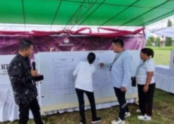 Pelaksanaan simulasi pemungutan dan penghitungan suara oleh KPU Talaud.