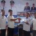 Sekretaris DPRD Kabupaten Kepulauan Talaud Arvan Bawangun, S.H., M.H saat menerima dokumen LKPJ Pemerintah Daerah tahun 2023.