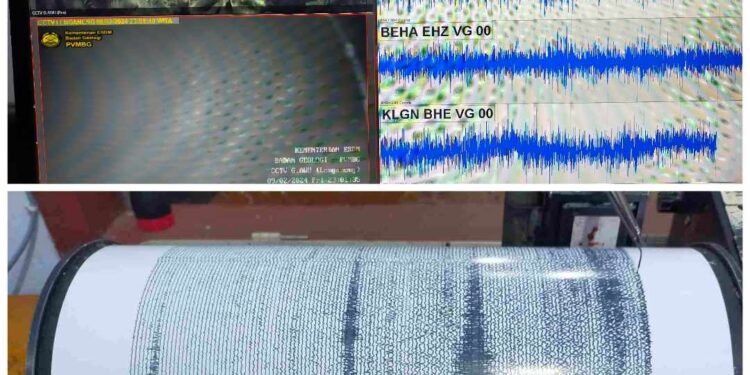 Foto: Peningkatan aktivitas kegempaan Gunung Awu Sangihe. (dok. Istimewa)