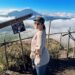 Virgin Sariowan saat berada di Gunung Batur. (Foto: Meikel/Barta)
