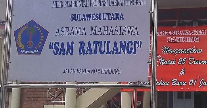 Asrama Mahasiswa Sulut di Bandung. (Foto: istimewa)
