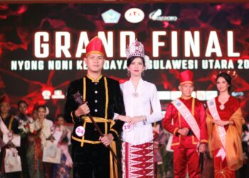 Kimi Michael Dapu dan Ester Clara Lomboan Nyong dan Noni Kebudayaan Sulut 2024. (Foto: istimewa/barta).