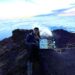 Wendy Romario saat berada di puncak Gunung Kerinci. (Foto; istimewa)