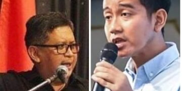 Hasto Krsitiyanto dan Gibran Rakabuming Raka. (foto: istimewa)