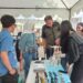 Kaprodi AB Polimdo, Deky Mundung saat melihat salah satu stand. (Foto: meikel/barta)