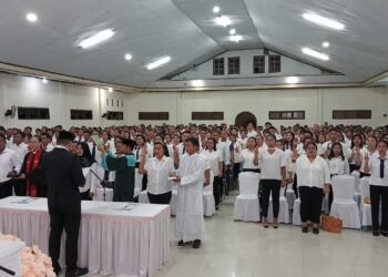 Pelantikan anggota PPS oleh KPU Kabupaten Kepulauan Talaud.