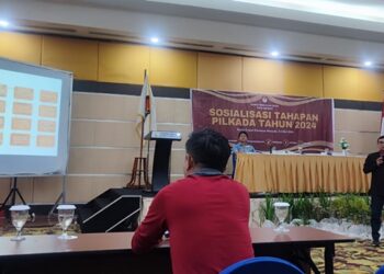 Sosialisasi tahapan Pilkada 2024 yang dilaksanakan KPU Manado. (foto: Barta1)