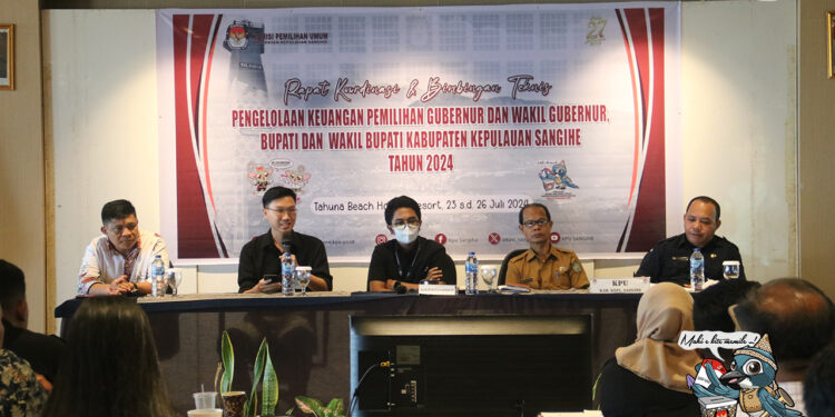 Foto: Narasumber Bimtek Pengelolaan Keuangan untuk Pemilihan Gubernur dan Wakil Gubernur Sulawesi Utara serta Bupati dan Wakil Bupati Kepulauan Sangihe. (Dok. Istimewa)