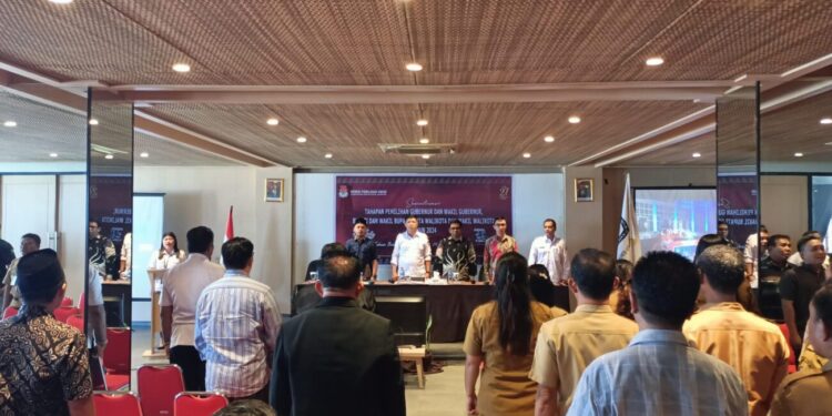 Foto: KPU Kabupaten Kepulauan Sangihe menggelar sosialisasi tahapan Pemilihan Gubernur, Bupati, dan Walikota Tahun 2024. (Dok. Istimewa)