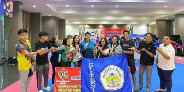Midhy Ken Chrisna Habibi bersama Atlet lainnya bersama Polimdo . (Foto; istimewa)