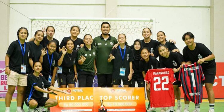 Putri Sulut Juara 3 Liga Futsal Nusantara 2024 dan Valencia Antogia Top Skor