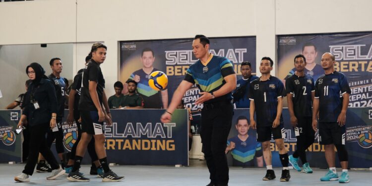 AHY Buka Turnamen Voli Menteri ATR/Kepala BPN Cup 2024