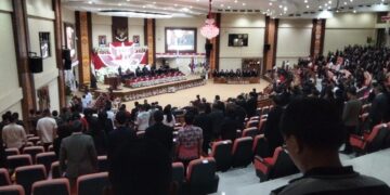 Situasi Paripurna Mendengarkan Pidato Presiden RI. (foto: meikel/barta)