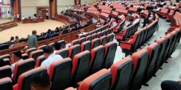 Kondisi Rapat Paripurna Pembahasan APBD 2025. (Foto: meikel/barta)