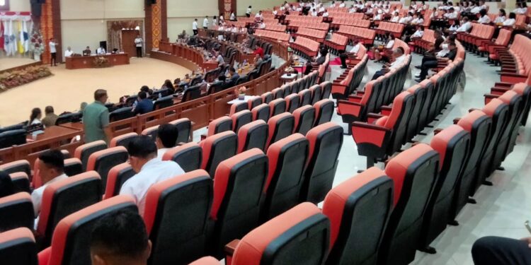 Kondisi Rapat Paripurna Pembahasan APBD 2025. (Foto: meikel/barta)