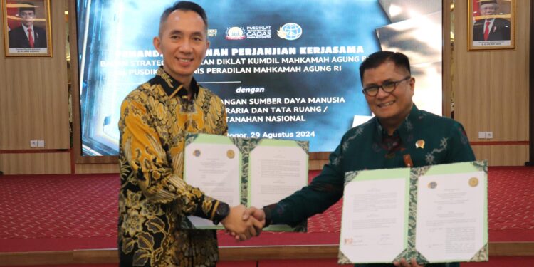 Kementerian ATR/BPN – MA Jalin Kerja Sama Perkuat Kapasitas Hakim Tangani Kasus Pertanahan