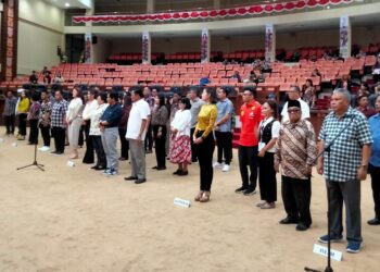 Gladi Bersih Pelantikan Anggota DPRD Provinsi Sulut periode 2024-2029. (Foto; meikel/barta)